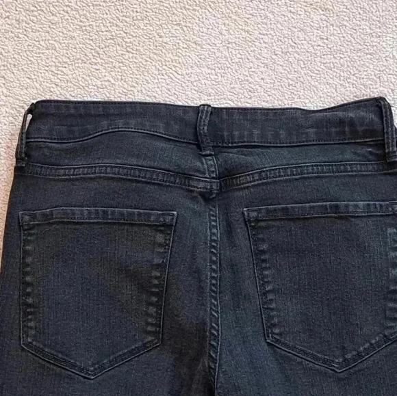❤️ Old Navy Super Skinny Jeans Black Denim Size 6 Stretch Mid Rise - Picture 5 of 9